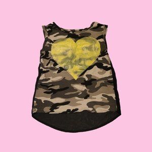 Camo Neon Sleeveless Heart top